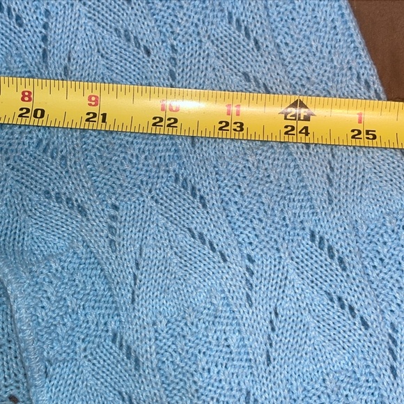 Vtg Womens Cardigan Sweater Medium Cape Shawl Open Weave Design Button USA Lot - Picture 14 of 16